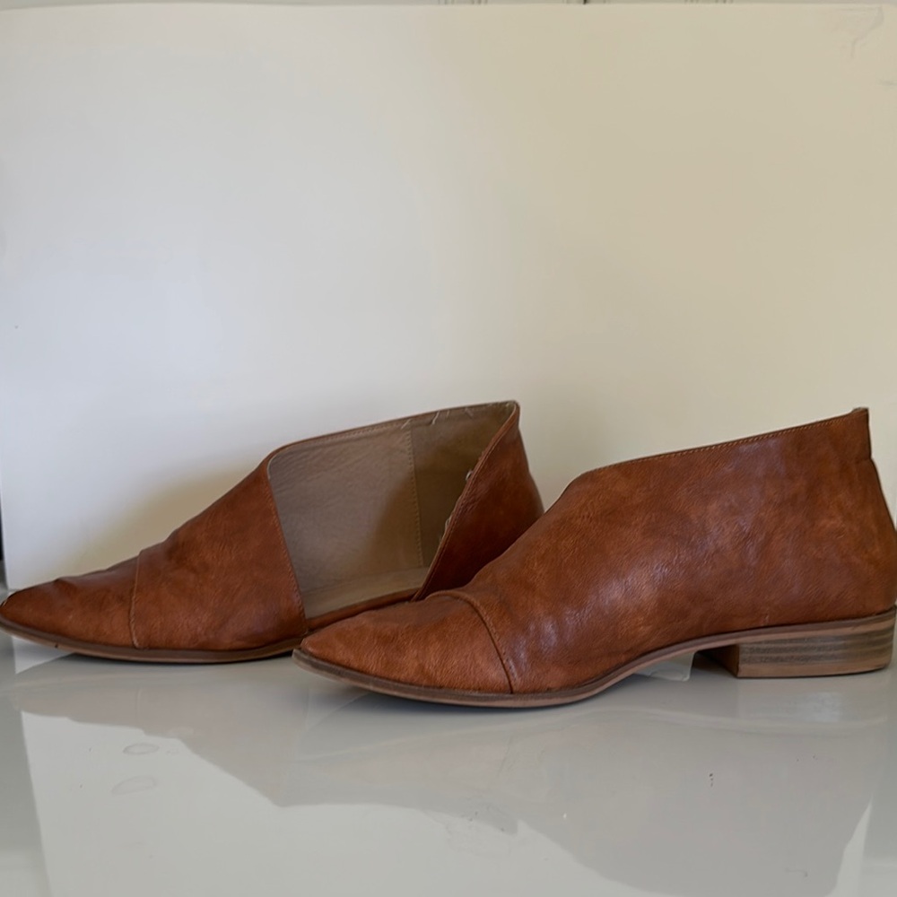 Catherine Malandrino Brown Leather Ankle Boots